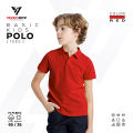 Kids Casual Polo T-Shirt – Red Color, Lightweight Summer Tee for Boys & Girls. 