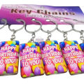 Happy Birthday To You Keychain - 3 Inch - Plastic - Multicolors - Unisex - Pack Of 6. 