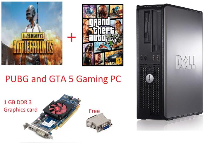 PUBG Gaming PC - DEL Optiplex 760 - 3.0 Ghz - 8Gb Ram 250Gb - Desktop with 1 Gb Graphic Card 128Bit