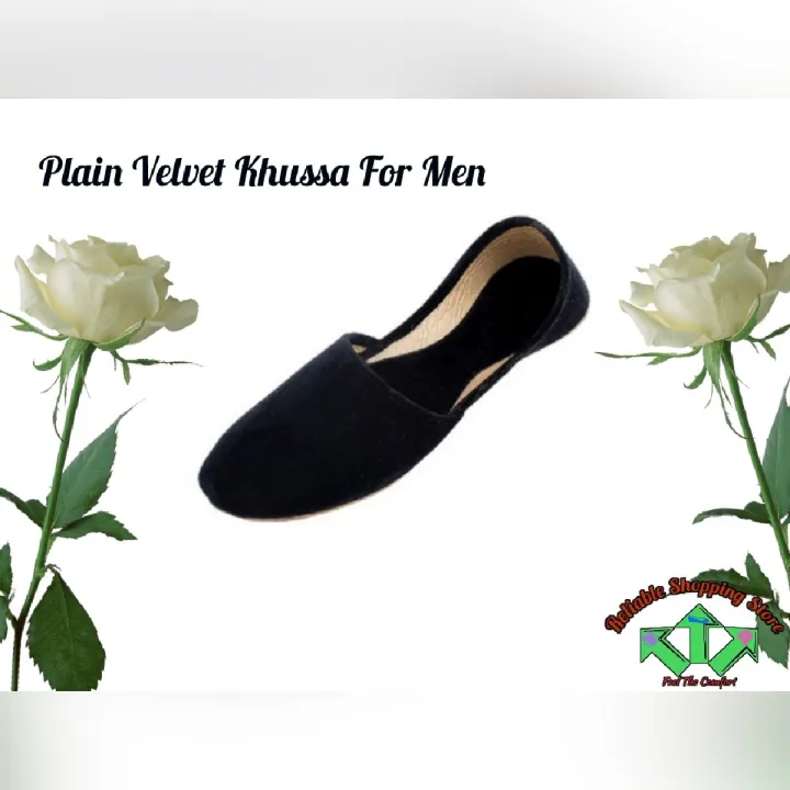 Elegant%20Black%20Plain%20Velvet%20Khussa%20For%20Men%20-%20Image%203