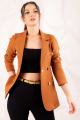 Armonika Women's Camel Button Jacket ARM-20K001151. 