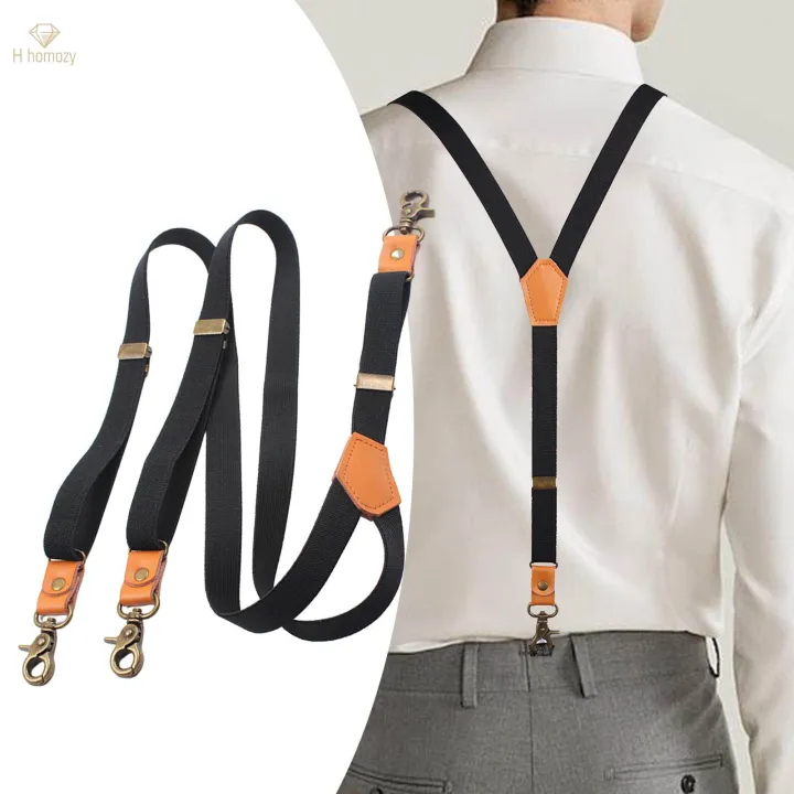 Suspenders%20for%20Men%20Shaped%20Elastic%20Straps%20Heavy%20Duty%20with%20Swivel%20Hooks%20Adjustable%20Casual%20Pants%20-%20Image%202
