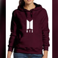 HOUSE OF ACE GARMENTS    11.11 Maroon Fleece BTS Hoodies For Women. 