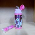 Disney Girls Cartoon Characters Stainless Steel Insulated, Vacuum Water Bottle With Straw for Schools Kids 350ml. 