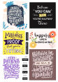 Motivational Quotation Stickers Mini UNCUT sticker sheet - A6 size - 15 x 10 cm. 