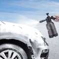 2L Hand Pump Foam Sprayer Hand Pneumatic Foam Cannon Snow Foam Car Wash Spray Bottle Car Window Cleaning for Car Home Washing. 