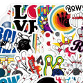 Stationery Sticker Self-adhesive Bowling Ball Doodle Sticker. 