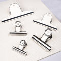 Stainless Steel Round Steel Clip Strong Multi-size Mountain Clip Metal Dovetail Clip Paper Clip Stationery. 