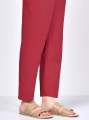 Neat Stitched Red Cotton Straight Trouser Capri Pants For Girls Ladies-Assorted Colors Available. 