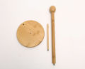 Bamboo Wood Tissue Holder Vertical Roll Pole Paper Towel Holder fof Kitchen/Toilet Freestanding. 