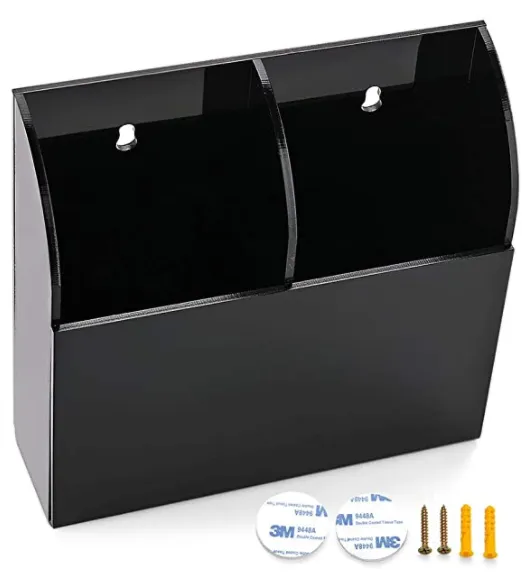 TV%20Remote%20Control%20Holder%20Wall%20Mount%20Storage%20Box%20Media%20Organizer%20Rack%20(Two%20Compartment)%20-%20Image%204