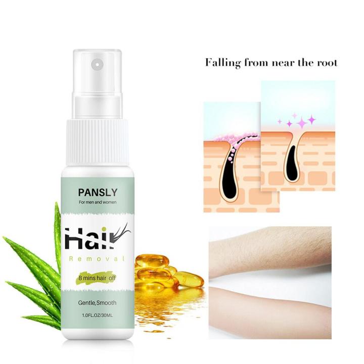 Pansly Hair Remover and Growth Inhibitor Facial Removal Cream Spray Beard Bikini Intimate Face Legs Body Armpit Painless TSLM1