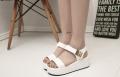 WOMEN FISH MOUTH HIGH HEELED WEDGE SANDALS. 