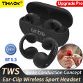 Timack® Newest air buds Bone Conduction Bluetooth Earphone Earring Wireless Earbuds Ear Clip Headphones Sound Earcuffs Sport Headset  Ear Hook With Mic For Ambie. 