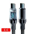 Type C to Type C Cable 120W Super Fast Charging Charger USB To Type-C Cable LED Display Data Cord For Xiaomi Samsung Huawei. 