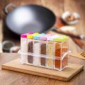 Spice JAR 6 in 1 Spice Rack Masala Box Set Masala Box Spice Rack Seasoning Box 6 pcs with Stand. 