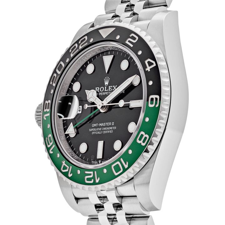 🕰️ Luxury Stainless Steel GMT Watch – Black & Green Bezel | 40mm Dial ...