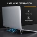 2PCs Laptop Riser Clip Mini laptop Stand, invisible Compact Foldable Laptop Riser and Cooling LaptopStand for all sizes Laptops, Tablets and mobile – Portable Laptop Stand, Aluminum mini laptopstand, Adjustable Height, Self-adhesive, Durable & Lightweight. 