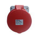 Industrial Socket Surface Mounted 220-240 V - 63A 5-Pin - Red. 