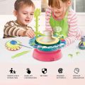 Sunflower Pottery Wheel: DIY Pottery Studio, Craft Activity, Artist Studio, Ceramic Machine with Air-Dry Clay – Educational Toy for Kids Beginners. 