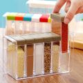 6PCS/Set Seasoning Boxes Plastic Spice Box Food Storage Kitchen Containers Hot. 