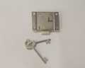 Cupboard lock long key silver. 