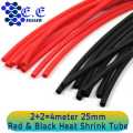 Red & Black Heat Shrink Tube 2+2=4 meters. Wire Sleeves / Wire Cover SIZE (choose from choice). 