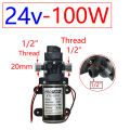 Dc 12v 24v Water High Pressure Diaphragm Self Priming Pump 60w 80w 100w With Eu Power Supply 6a 5a 18mm 1/2 Thread. 