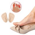 Women Girls Soft Comfortable Elastic Foam High Heel Forefoot Pads Shock Absorption Pain Relief Half Insoles Foot Care Massaging Toe Pad. 