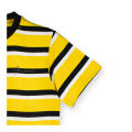 AllureP Kids T-Shirt H-S Yellow Black White Striped. 