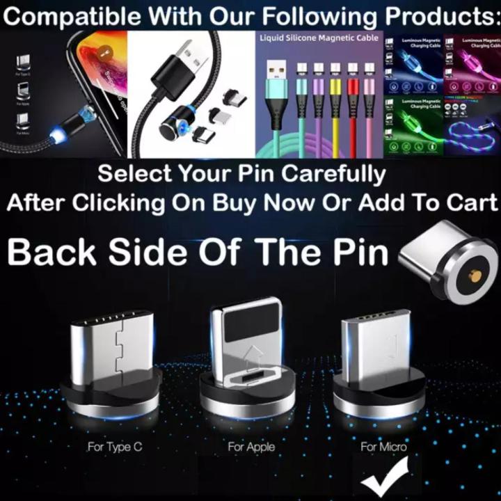 Original Magnetic Fast Charging Pin Only - Micro USB Android - iPhone - Type C 1016