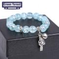 Green forest Energy Bead Bracelet High Elasticity Ice Crack Korean Style Bracelet. 