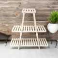 3-Tier Wooden Plant Stand Shelf Rack for Flower Pots – Durable Solid Wood, Easy Assembly (Wooden Finish). 