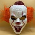 Pennywise Clown Face Mask with Hair for Kids & Adults | Scary Halloween Costume Prop | Joker Horror Prank Mask | Party Dress-Up Accessory. 