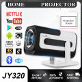 JY320 Portable Projector With 4K Android 11.0 300ANSI 1080P Max Resolution WIFI6 and BT5.0 Pico. 