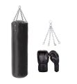 4Ft 3Ft Boxing Bag Punching Bag with 2 Boxing Gloves and Steel Chain, Pack of 3. 