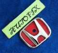 Honda Styling small Plastic Logo Silver n Red 01 PC. 