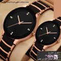 {Pack of 2} Classy Fashionable Gift Watches for Couple - Stainless Steel Chain - Waterproof - BOX PACK. 