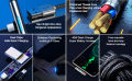 BASEUS Iridescent Lamp Type C LONG 10V 4A 40W HW FLASH CHARGE Mobile Game U S B Cable for TYPE C - 1M RED. 