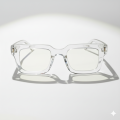 UrbanHive.pk Premium White Transparent Glasses for Men & Women – Trendy Oversized Chunky Square Shape Eyeglasses – Lightweight Anti-Blue Light Fashion Frames for Girls & Boys. 