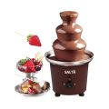 Salta Large Size Stainless Steel Chocolate Fountain Fondue Set Electric 3-Tier Machine with Hot Melting Pot Base (900ml Capacity). 