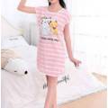 Womens Summer Short Sleeve Sleep Dress Lovely Cartoon Pattern Printed Sleepshirt Plus Size Oversized Nightdress. 
