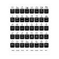 1 Sheet Switch Stickers English Print Self-adhesive Removeable Bathroom No Mark Left Push Button Icon Labels For Home Use. 