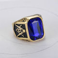 Bomei Jewelry Stainless steel masonic ring Red / Black / Blue Stone masonic rings for men. 