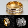 Health Care Weight Loss Fat Burning Slimming Rhinestone Magnetic Ring Jewelry. 