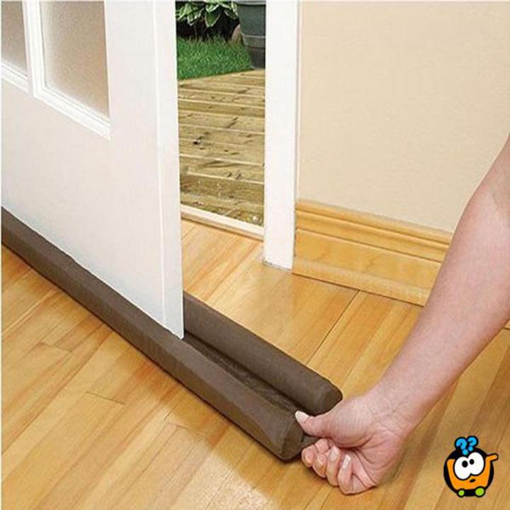 UNDER DOORS & WINDOWS. ADJUSTABLE TWO SIDED STOP COLD AIR DRAFT DOOR SEAL