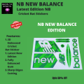 Latest Edition NB New Balance 3D Bat Stickers | New Version 2023 NB New Balance 3D Embossed Cricket Bat Sticker | Players Edition  3D Bat Stickers. 