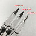 Lanbitou Transparent Fountain Pen Plastic F/EF/Hooded Nib Piston Filler Ink Pens for Writing School Office Supplies Stationery. 