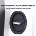 4pcs Silicone Car Door Lock Buckle Anti-collision Protective Cover Accessories. 