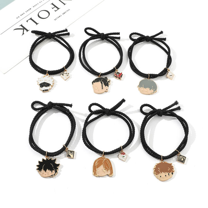 Anime Jujutsu Kaisen Hair Rope Cute Gojo Satoru Fushiguro Megumi Itadori Yuji Hair Band for Girl Cosplay Accessories Toy Gifts